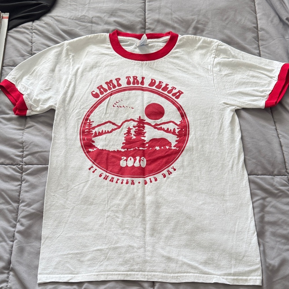 2019 Camp Tri Delta White & Red T-Shirt